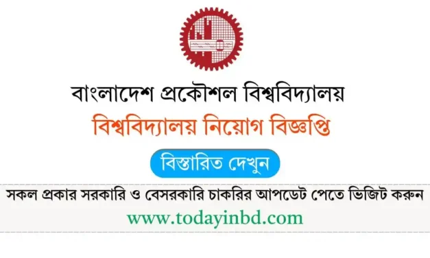 বাংলাদেশ প্রকৌশল বিশ্ববিদ্যালয় (বুয়েট) নিয়োগ বিজ্ঞপ্তি ২০২৫